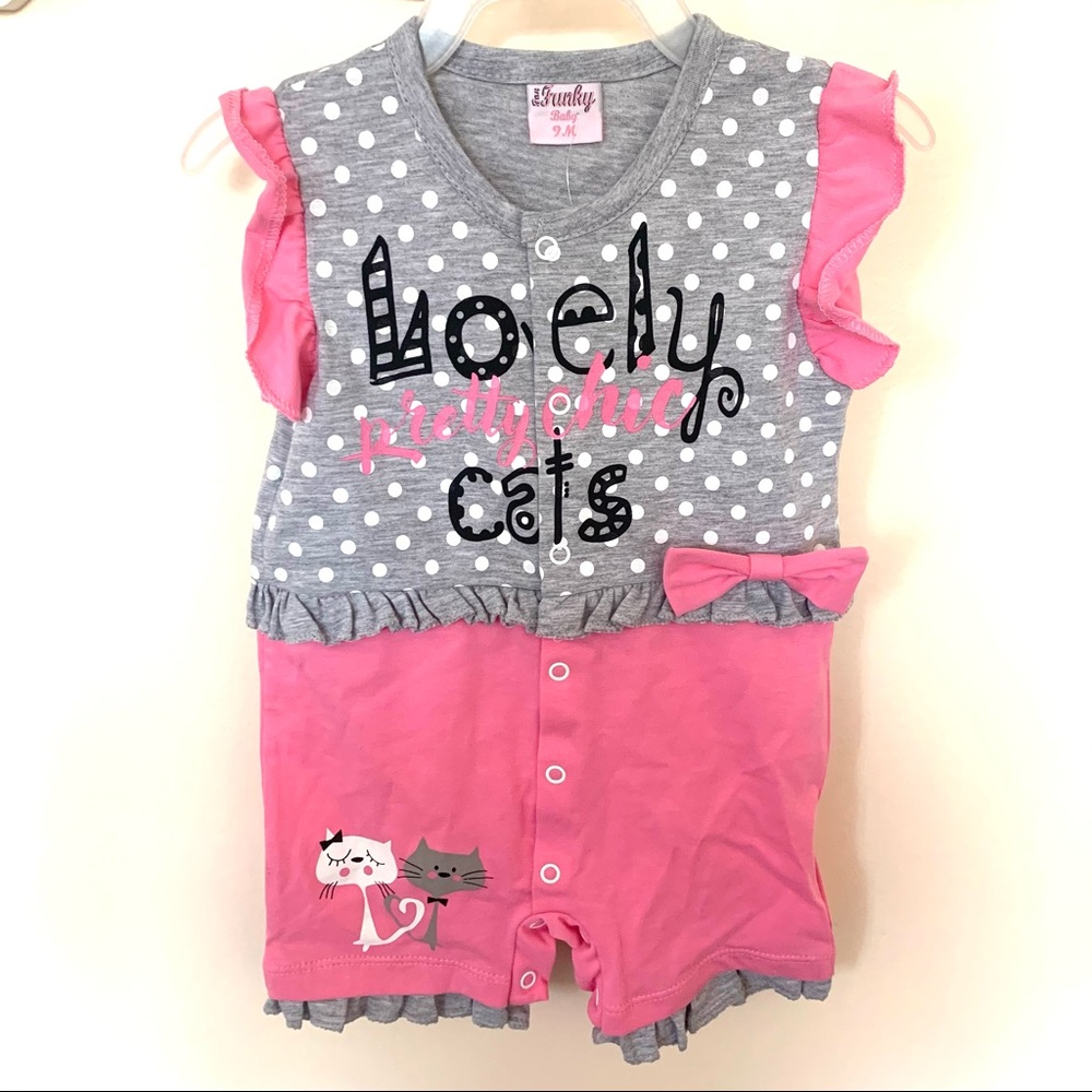 NWT Pink Kitty Bodysuit